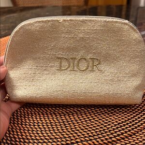 Dior Gold Cosmetic Bag